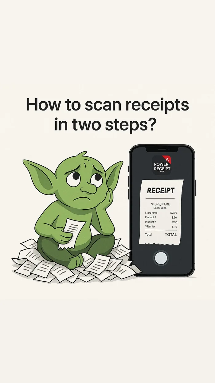 Instagram graphic: How to scan receipts in two steps